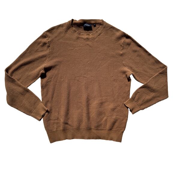 dan john Other - Dan John Textured Knit Long Sleeve Shirt Carmel Brown Men's XL Old Money Euro